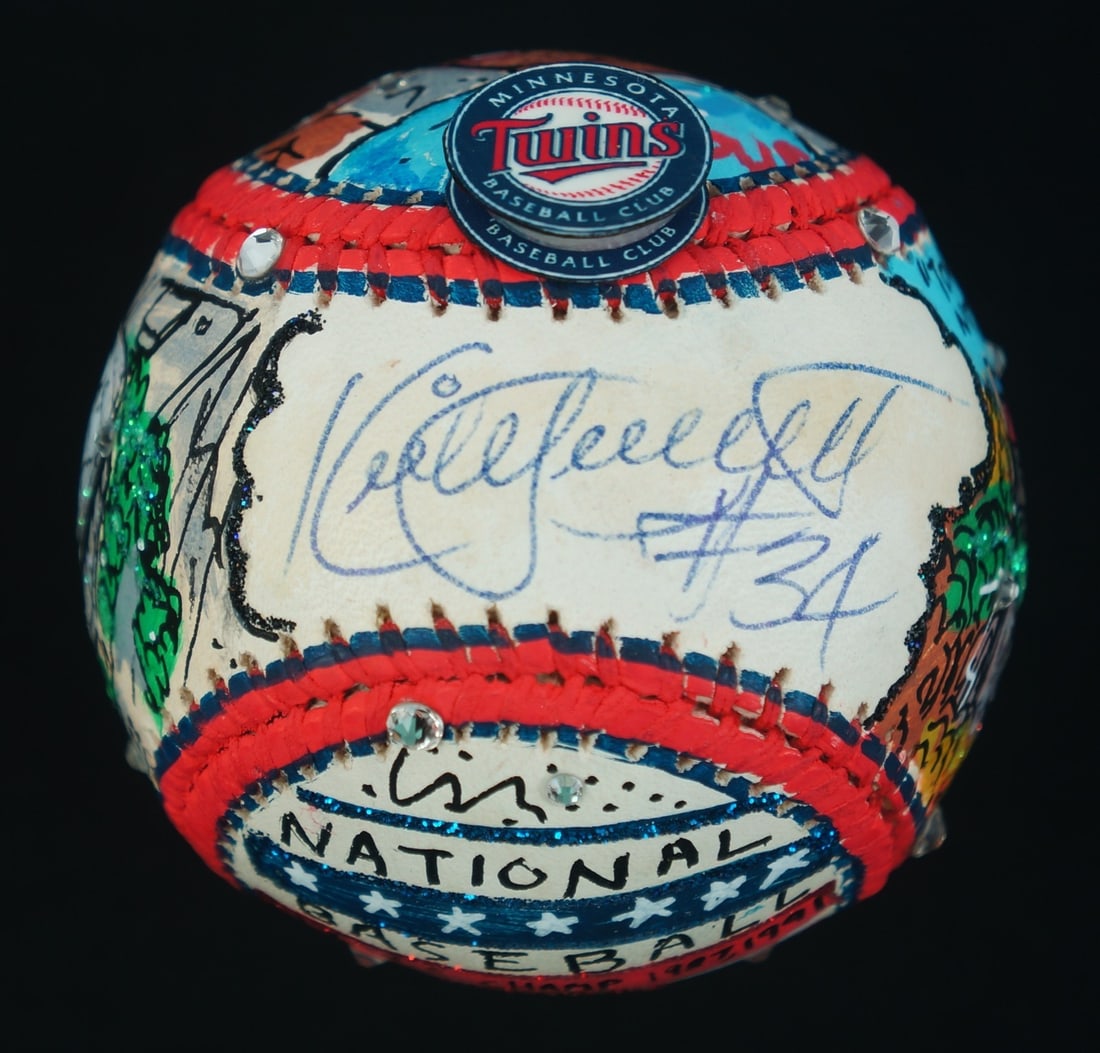 Kirby Puckett 1 of 1 Fazzino Pop Art Baseball Signed with JSA COA (1 of 8)