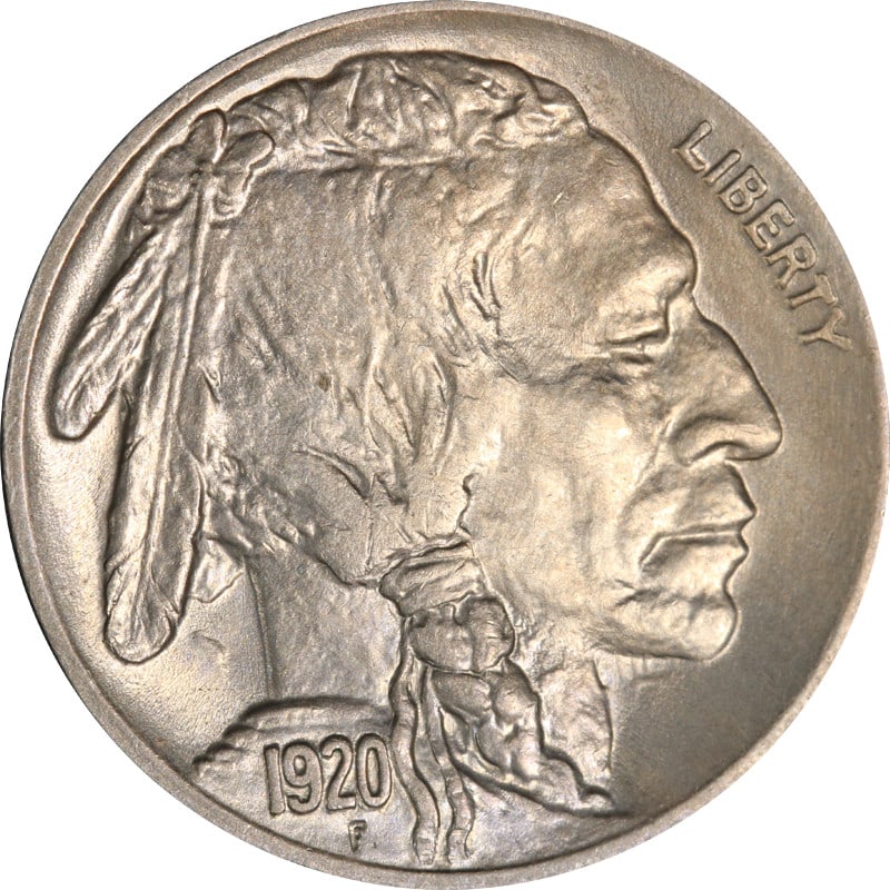 1920-P Buffalo Nickel Circulated Nickel Coin (1 of 2)