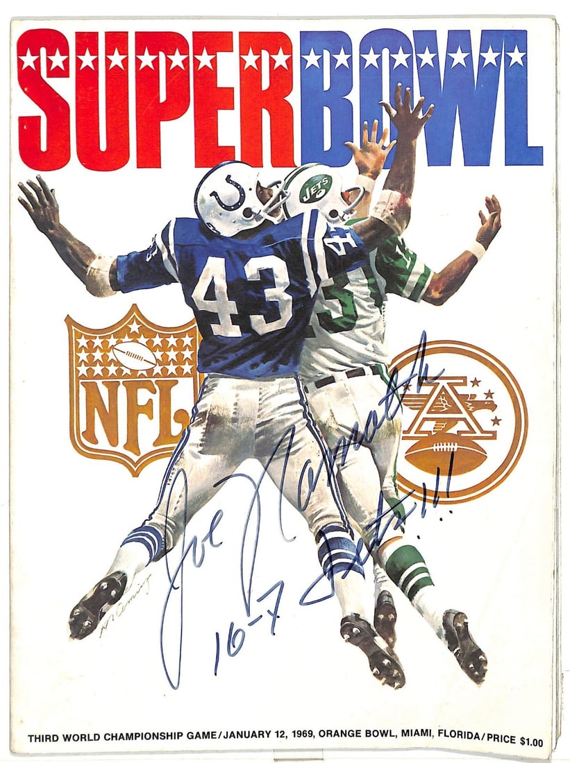 Joe Namath Signed Super Bowl III Football Program Jets JSA Authenticated: Joe Namath Signed Super Bowl III Football Program Jets JSA Authenticated This is an original Super Bowl III football program featuring the legendary Joe Namath of the New York Jets. This program is no