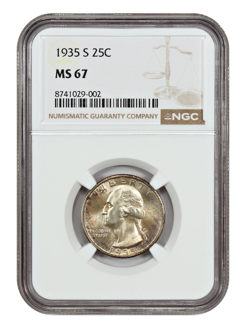 1935-S Washington Quarter NGC MS67 Uncirculated (1 of 4)