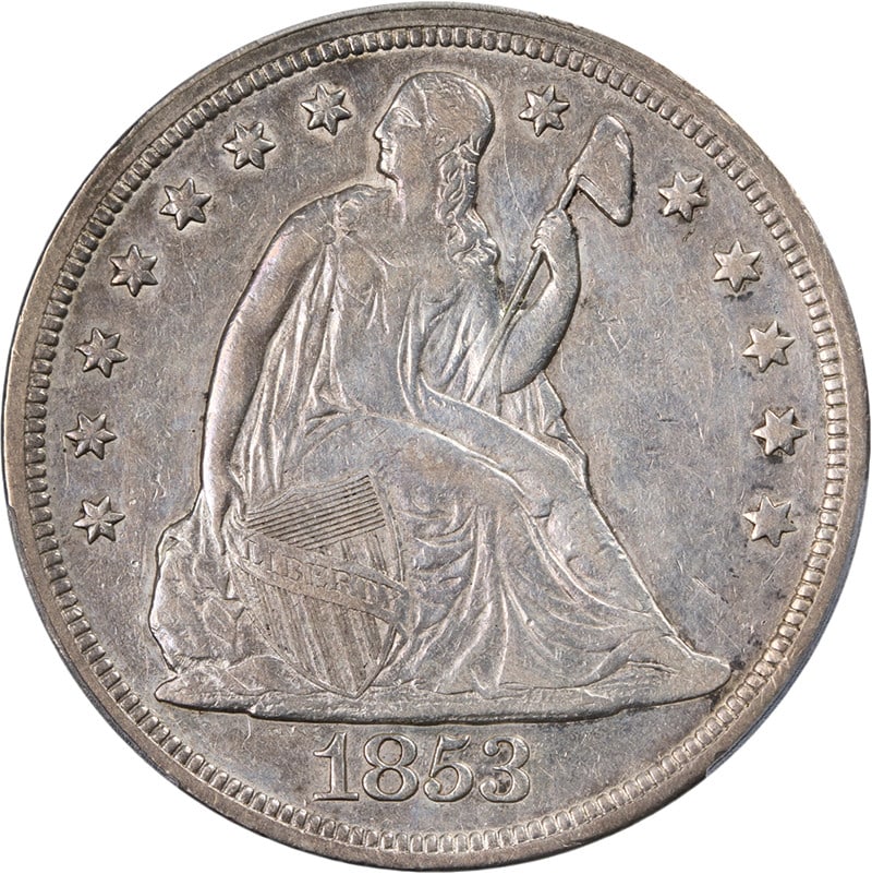 PCGS Certified 1853 Seated Liberty Silver Dollar XF Details Key Date Coin (1 of 4)