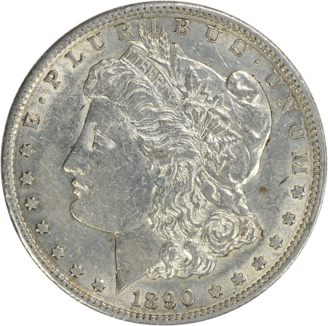 1890-S Morgan Silver Dollar AU Uncertified 90% Silver Coin (1 of 2)
