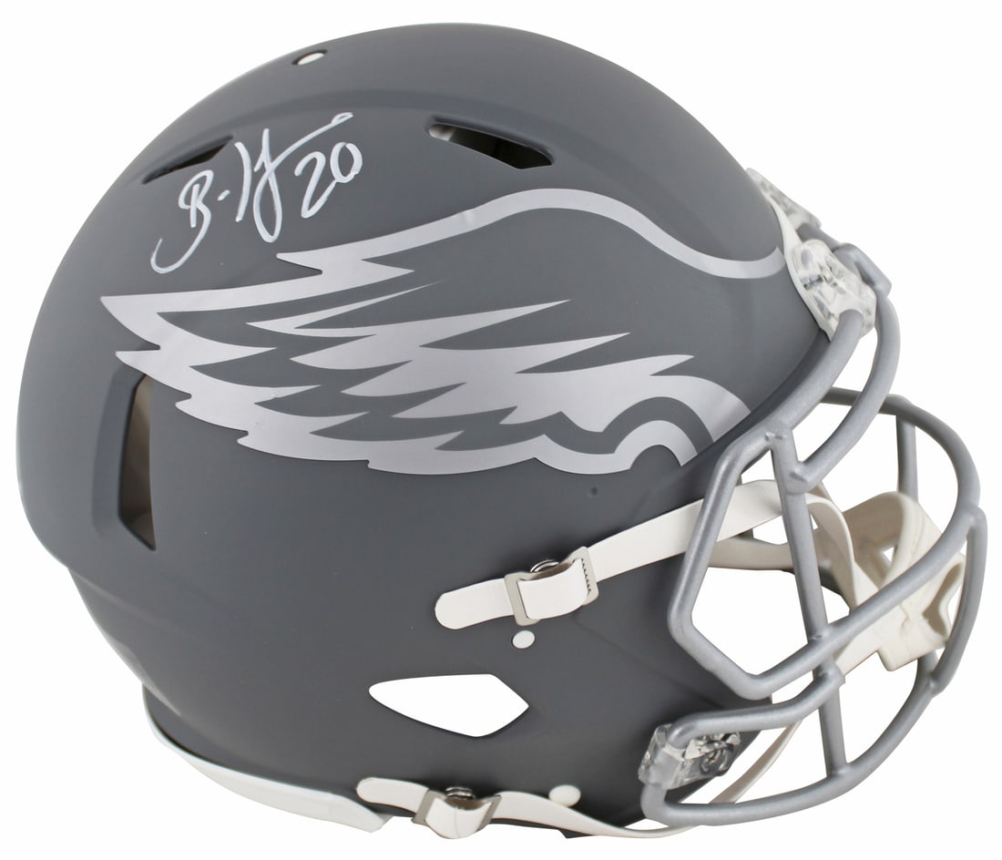 Brian Dawkins Autographed Philadelphia Eagles Slate Proline Helmet BAS Witnessed (1 of 3)