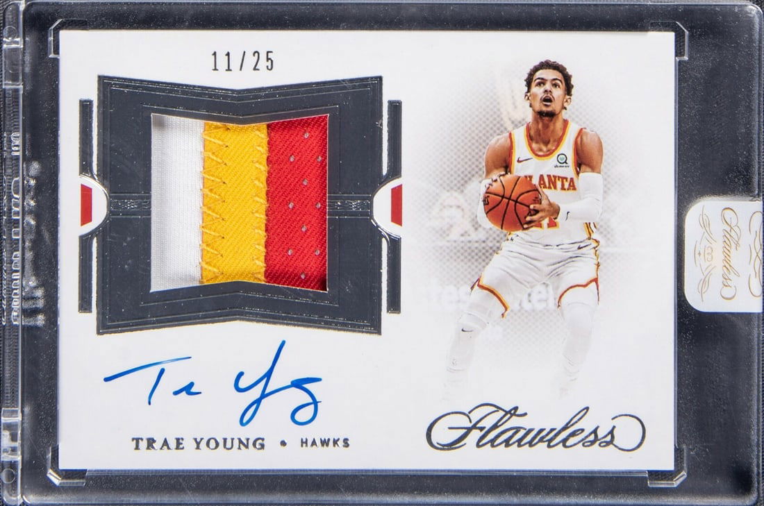 2020-21 Panini Flawless Trae Young Auto Patch 11/25 Signed Card (1 of 2)
