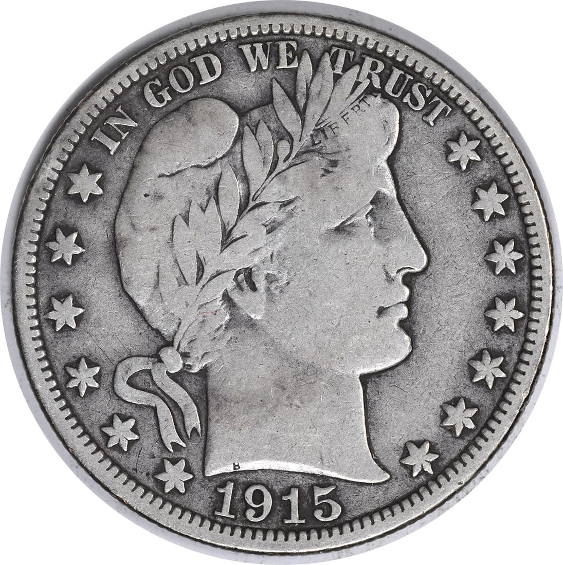 1915-S Barber Silver Half Dollar 50C VF Uncertified San Francisco: 1915-S Barber Silver Half Dollar 50C VF Uncertified San Francisco This 1915-S Barber Silver Half Dollar is a classic coin featuring the iconic design by Charles E. Barber. It is graded as Very Fine (V