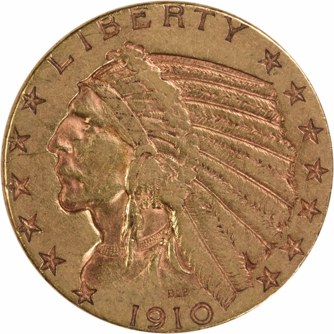 1910-D $5 Gold Indian Coin Uncertified EF 90% Gold (1 of 2)
