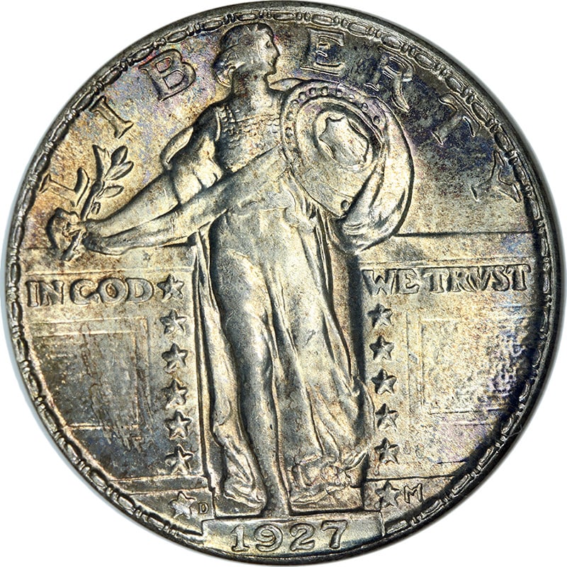 ANACS MS64 1927-D Standing Liberty Silver Quarter Uncirculated: ANACS MS64 1927-D Standing Liberty Silver Quarter Uncirculated This is an original 1927-D Standing Liberty Quarter certified by ANACS with a grade of MS64. The coin features attractive luster, a sharp