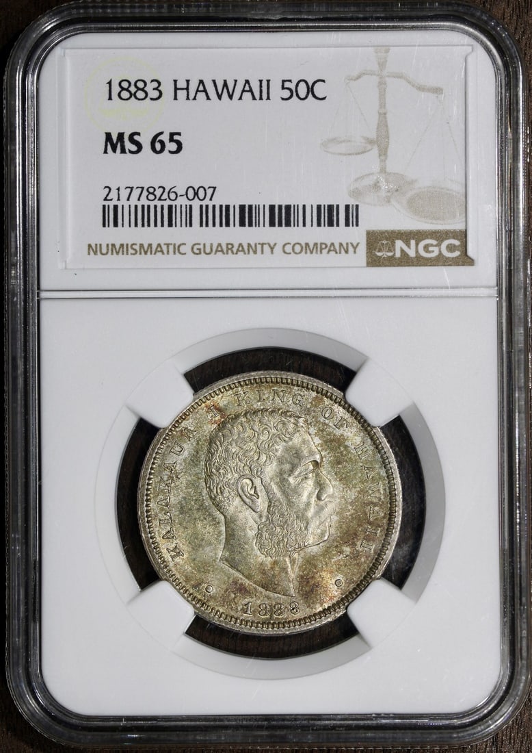 1883 NGC MS65 Hawaiian Half Dollar Silver Coin (1 of 4)