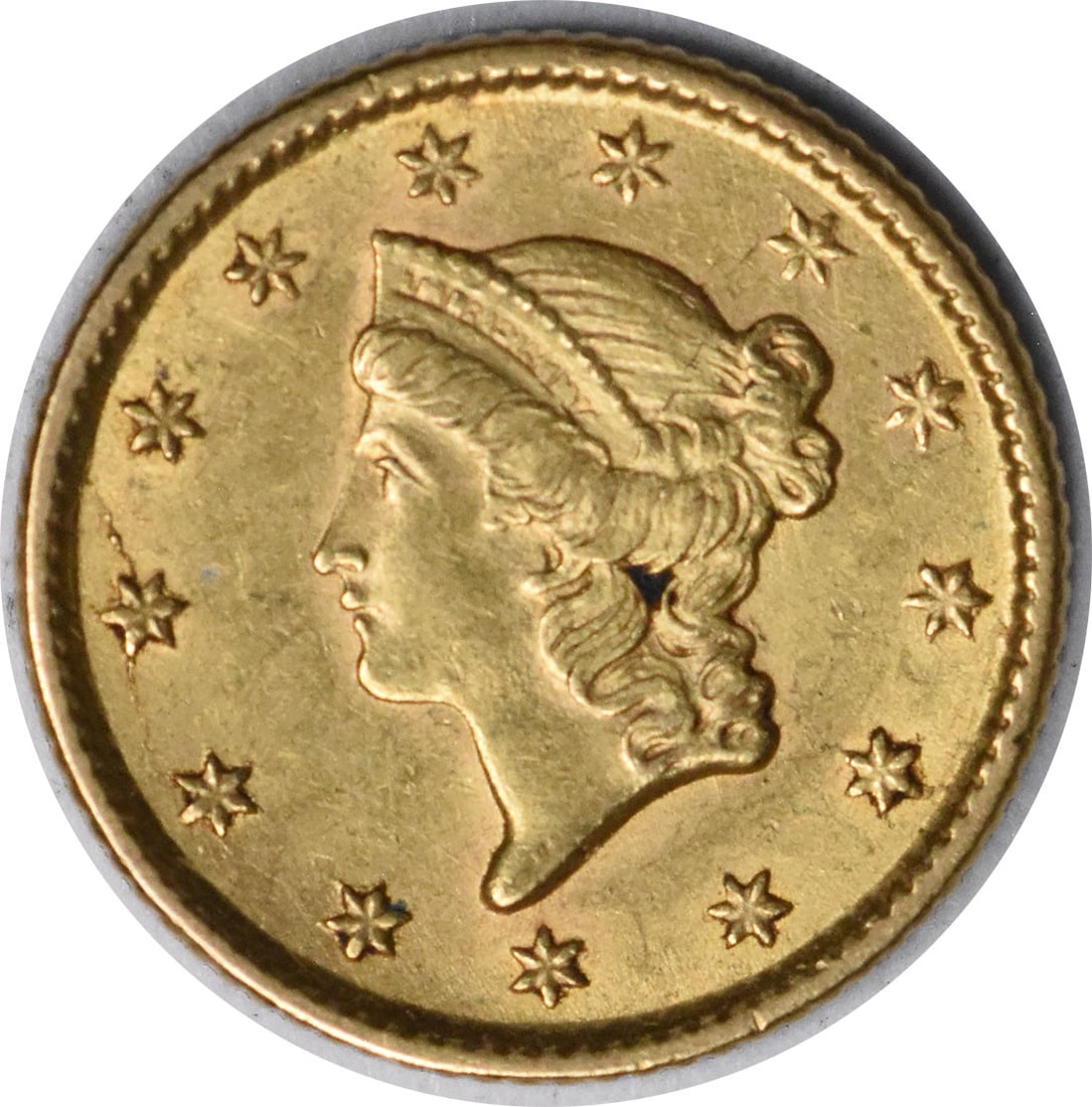 1853 $1 Gold Type 1 Coin AU Uncertified James Longacre Design (1 of 2)
