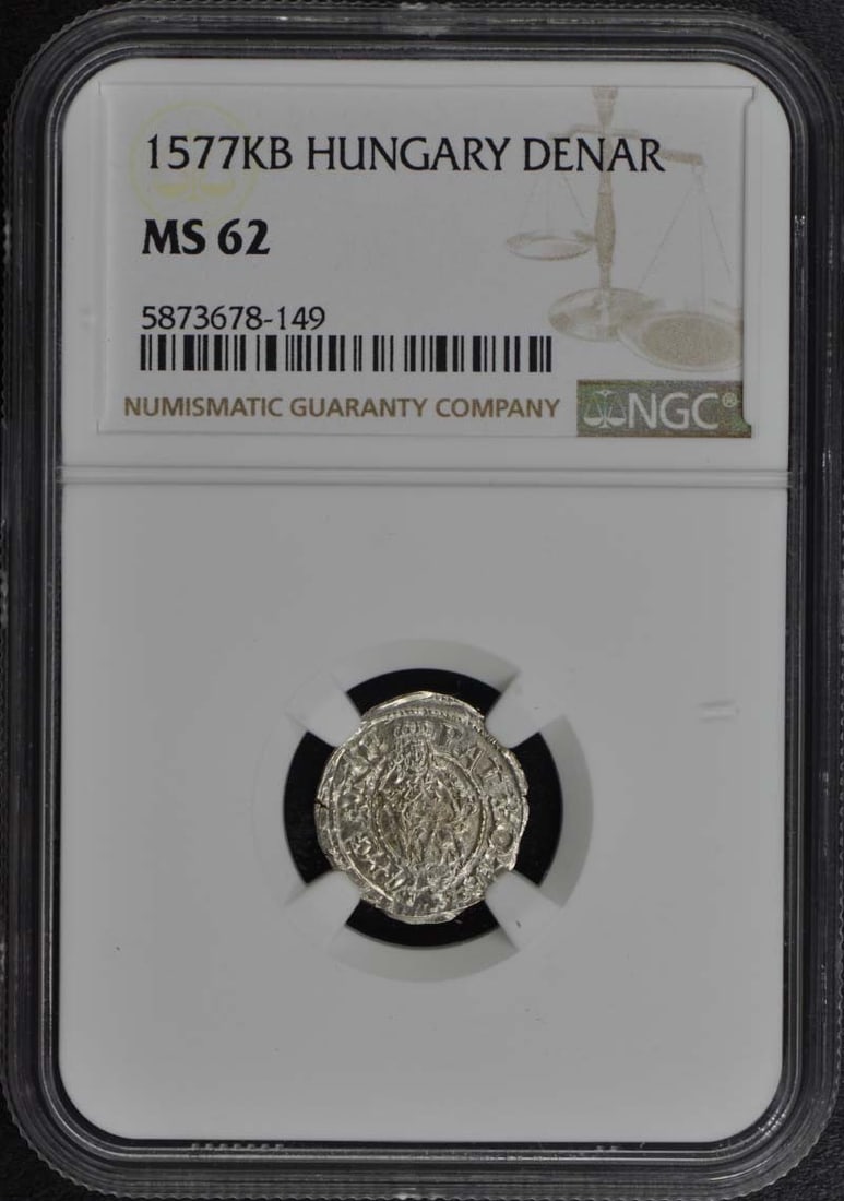 Hungary Denar Madonna & Child NGC MS62 Certified Coin (1 of 2)