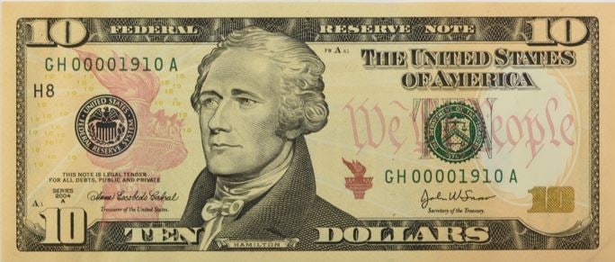 2004 Uncirculated $10 Federal Reserve Note Set of 4 (1 of 5)