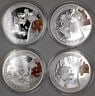 Set of 4 Silver 10 Yuan Proof Coins Beijing 2008 Olympics with Box and COA: Set of 4 Silver 10 Yuan Proof Coins Beijing 2008 Olympics with Box and COA This Beijing 2008 Olympic Coins Series I Silver Proof Set includes four uncirculated 1 oz silver coins, each with a face valu