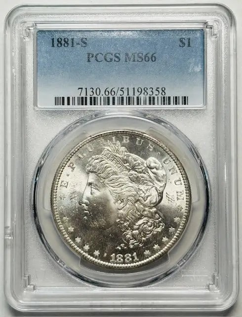 1881 S Morgan Silver Dollar PCGS MS66 Uncirculated (1 of 2)