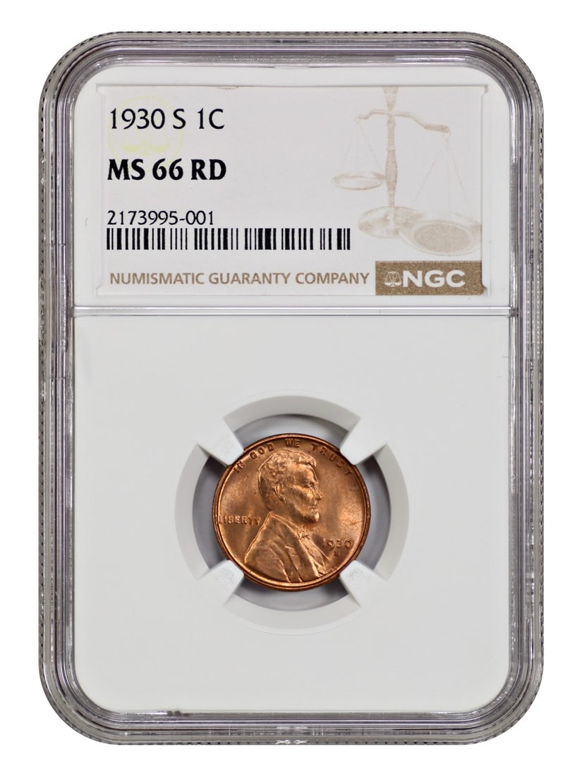 1930-S Lincoln Wheat Cent NGC MS66RD San Francisco Mint Uncirculated (1 of 4)