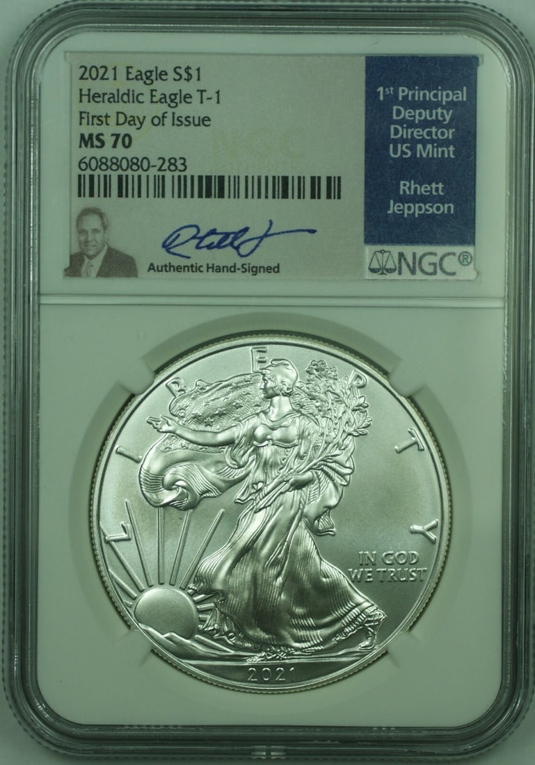 2021 Silver American Eagle NGC MS-70 1 oz Coin (1 of 2)