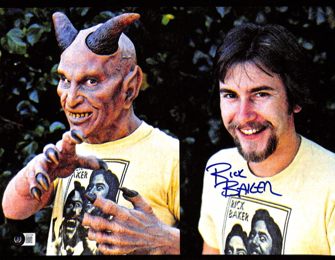 11x14 Star Wars Cantina Photo Signed by Rick Baker Beckett Authenticated: 11x14 Star Wars Cantina Photo Signed by Rick Baker Beckett Authenticated This is an autographed 11x14 photograph featuring Rick Baker, the renowned makeup artist known for creating masks for the canti