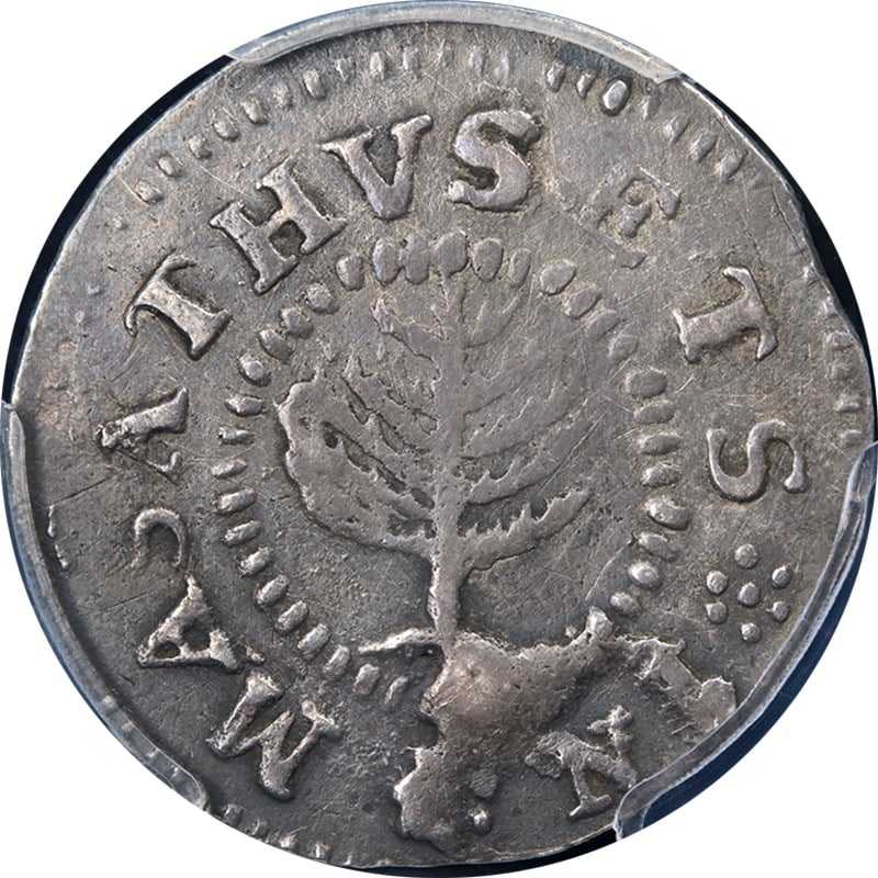 Silver 1652 Pine Tree Shilling Small Planchet PCGS XF Details Certified Coin (1 of 5)