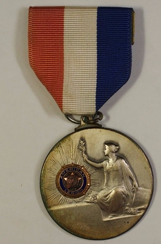 Silver Medal with Ribbon from 1963 Essex County Oratory Finals (1 of 3)