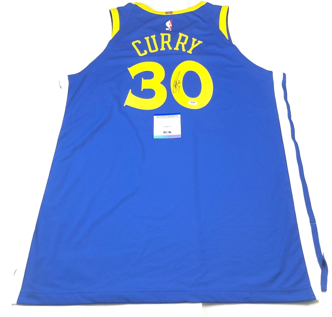 Stephen Curry Autographed Jersey PSA/DNA Golden State Warriors: Stephen Curry Autographed Jersey PSA/DNA Golden State Warriors Elevate your collection with this authentic Stephen Curry signed jersey from the Golden State Warriors. This original jersey features the