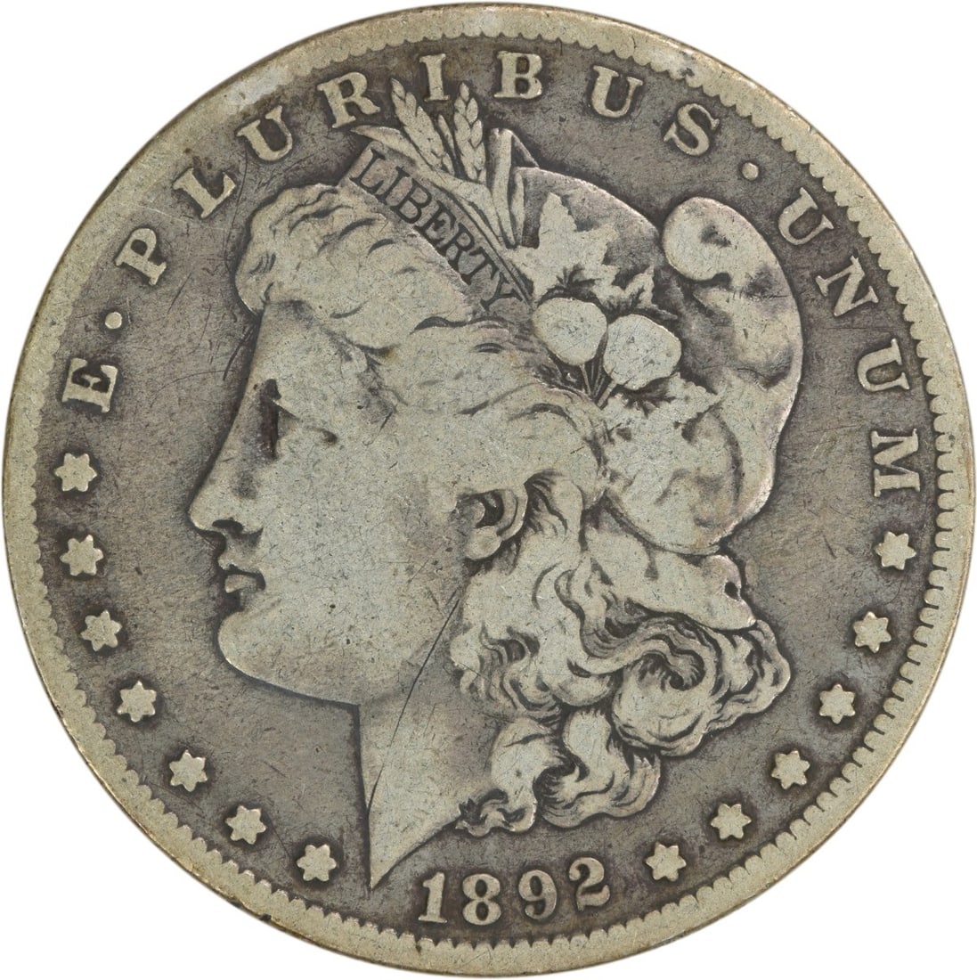 1892-S Morgan Silver Dollar 90% Silver by George T. Morgan: 1892-S Morgan Silver Dollar 90% Silver by George T. Morgan This 1892-S Morgan Silver Dollar is a classic collectible coin that showcases the artistry of designer George T. Morgan. Struck in San Franci