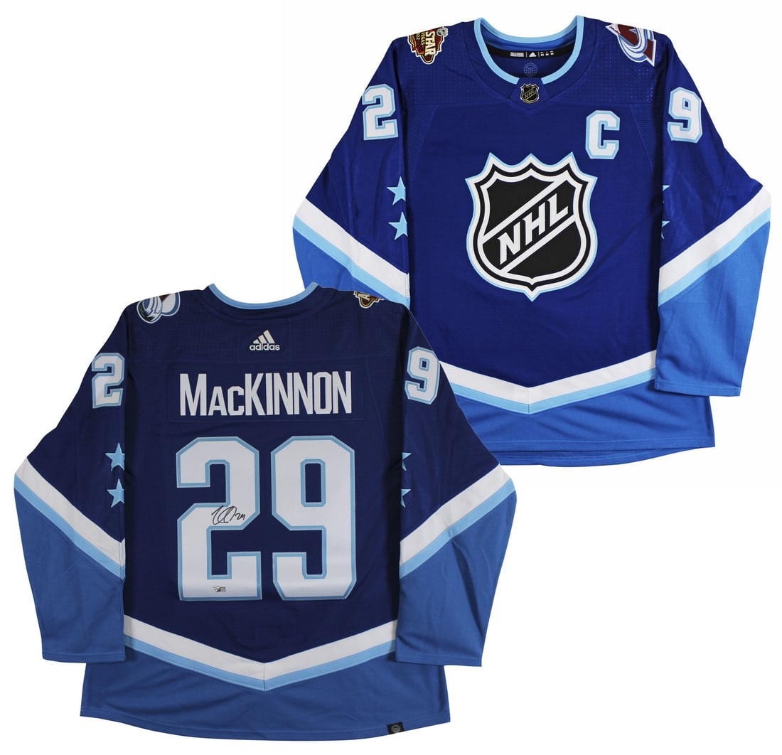 Nathan MacKinnon Signed Colorado Avalanche 2022 ASG Jersey with Fight Strap (1 of 5)