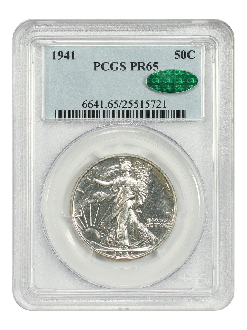 PCGS CAC PR65 1941 Walking Liberty Half Dollar 50C Philadelphia (1 of 4)