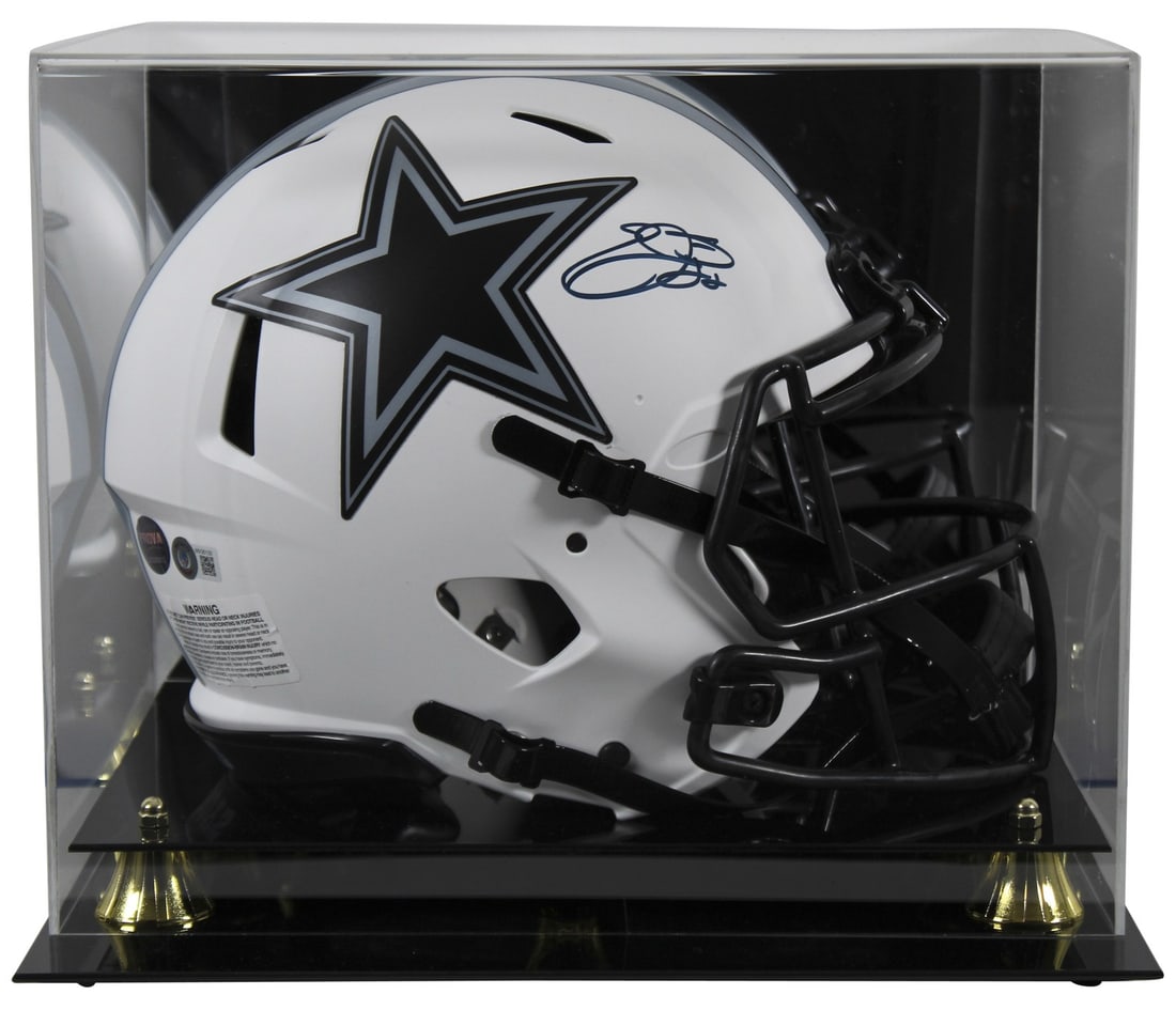 Emmitt Smith Autographed Lunar Full Size Helmet with Beckett Authentication: Emmitt Smith Autographed Lunar Full Size Helmet with Beckett Authentication This is an original autographed Lunar Riddell Full Size Speed Proline Helmet personally signed by Emmitt Smith, the legendar