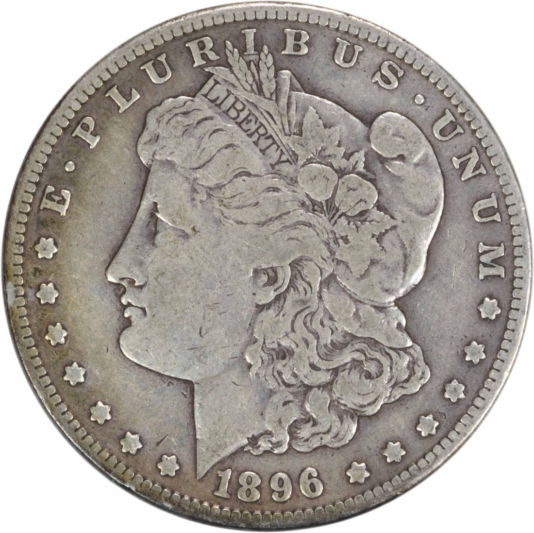 1896-S Morgan Silver Dollar Fine US Coin by George T. Morgan: 1896-S Morgan Silver Dollar Fine US Coin by George T. Morgan This 1896-S Morgan Silver Dollar features a classic design by George T. Morgan and is a notable addition to any coin collection. The coin i