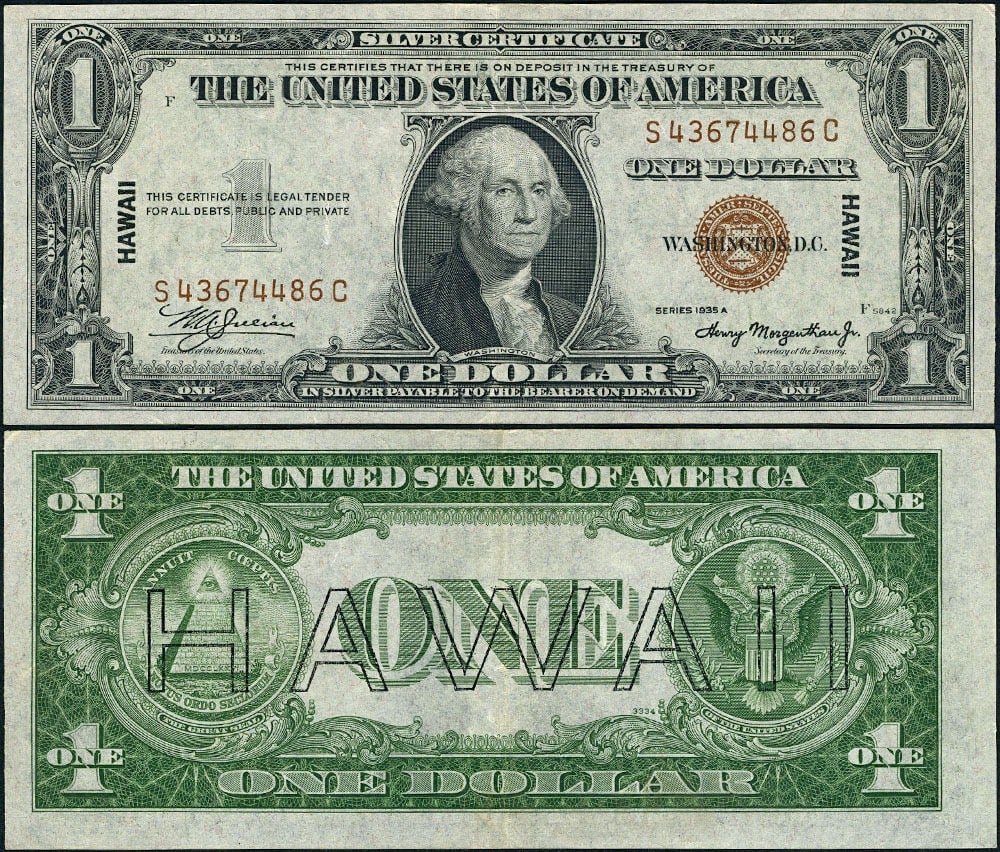 FR. 2300 $1 1935-A Hawaii Note Block AU+ Exceptional Quality (1 of 3)