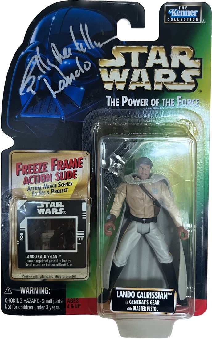 Star Wars Power of the Force Lando Figure Signed by Billy Dee Williams Beckett Authenticated: Star Wars Power of the Force Lando Figure Signed by Billy Dee Williams Beckett Authenticated This is an original Kenner Hasbro Star Wars The Power of the Force action figure featuring Lando Calrissian