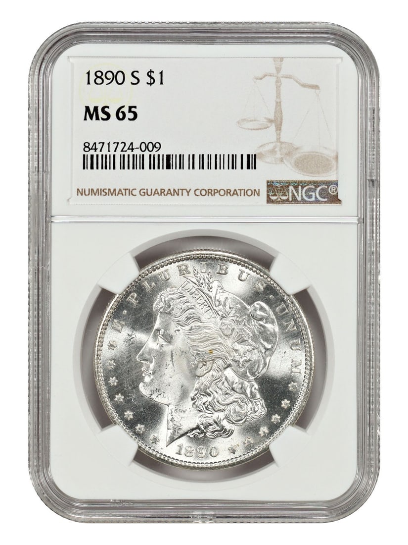 NGC MS65 1890 San Francisco Morgan Silver Dollar (1 of 4)