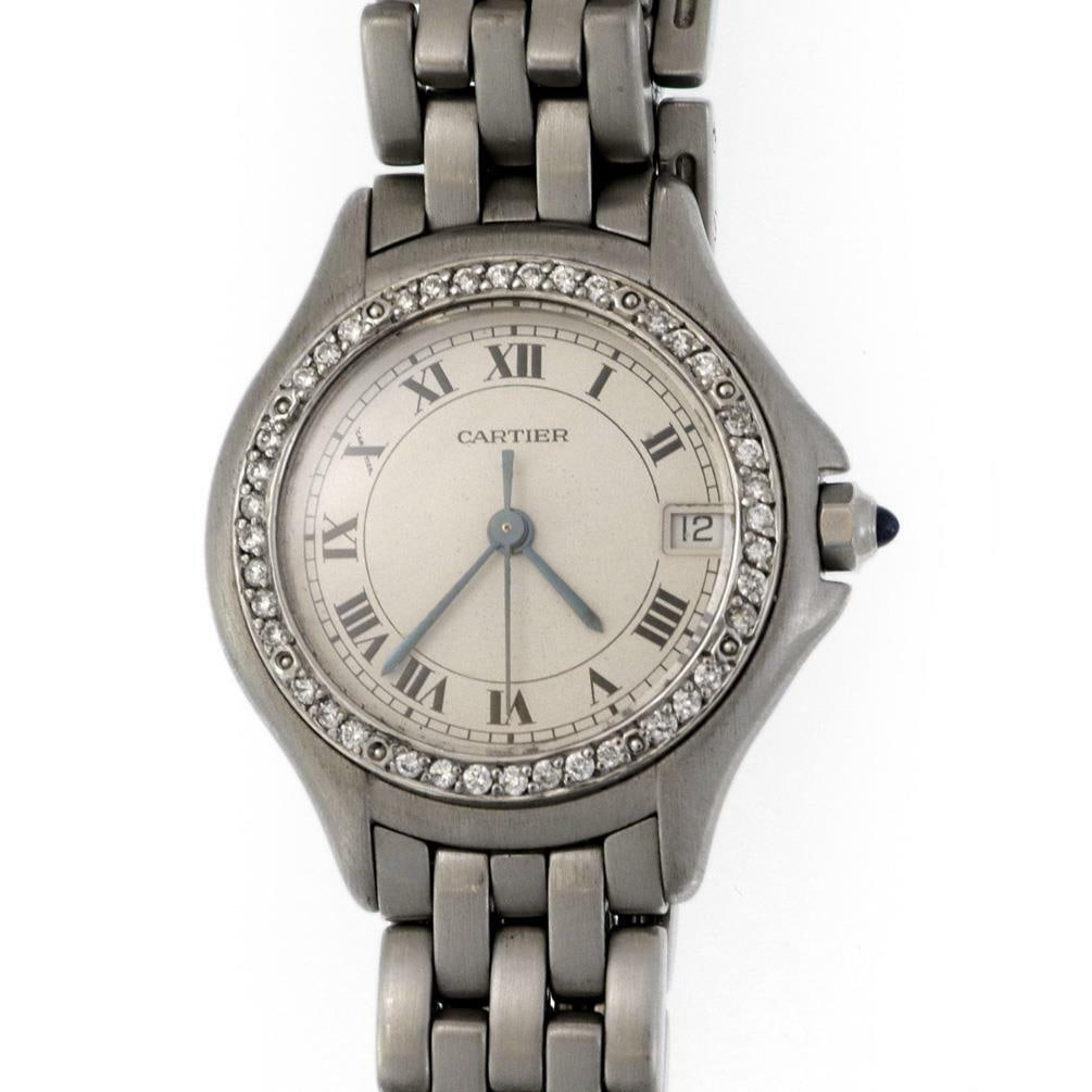 Cartier Panthere Diamond Stainless Steel Ladies Watch Swiss Made (1 of 5)