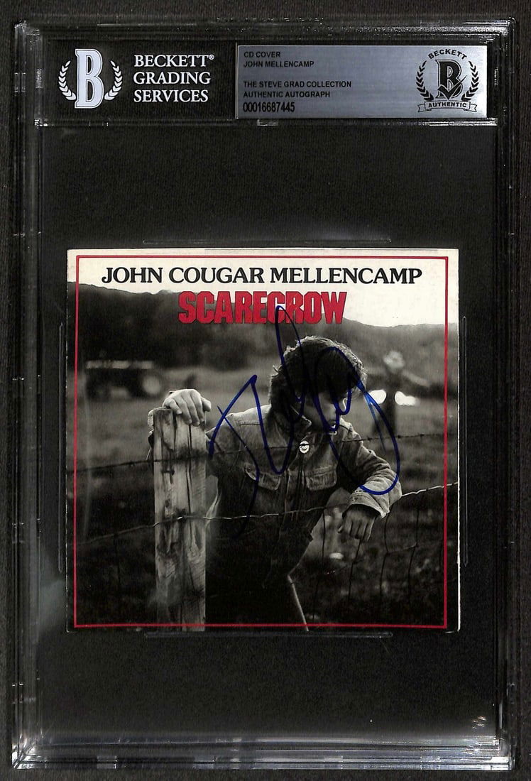 John Cougar Mellencamp Signed Scarecrow CD Jacket Beckett Authenticated (1 of 1)