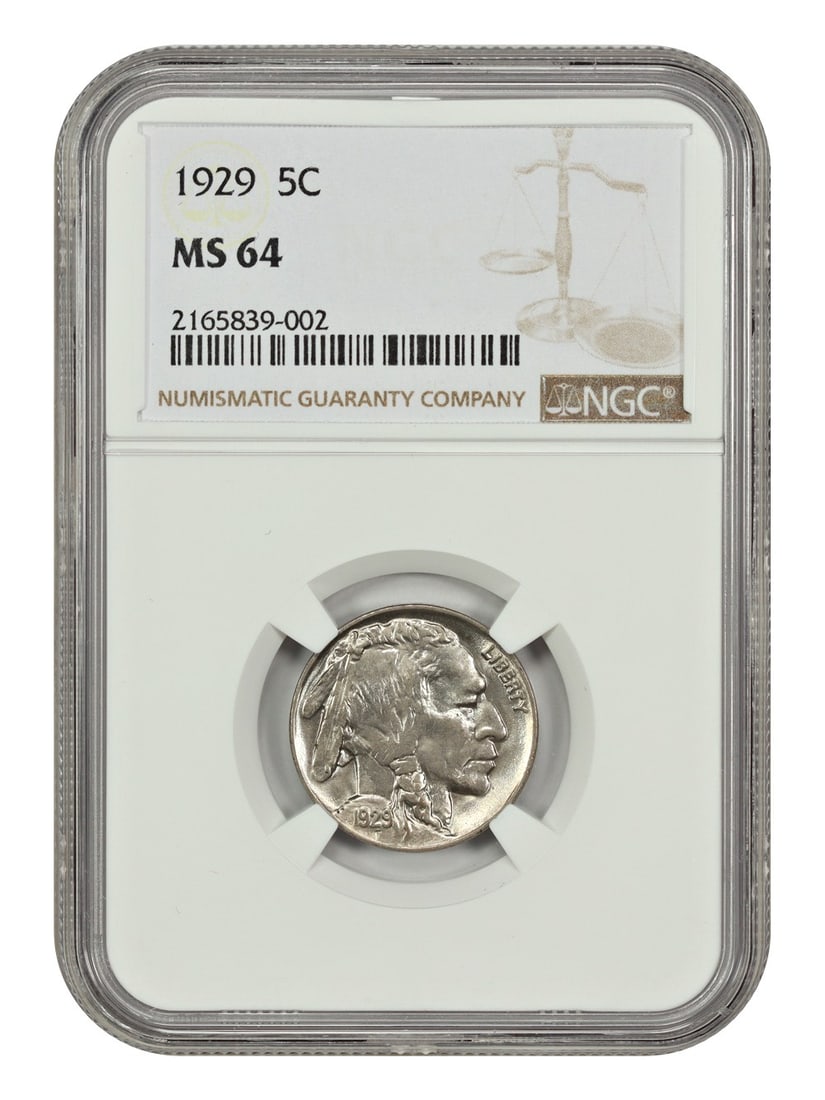 1929 Buffalo Nickel 5C NGC MS64 Uncirculated Philadelphia Mint (1 of 4)