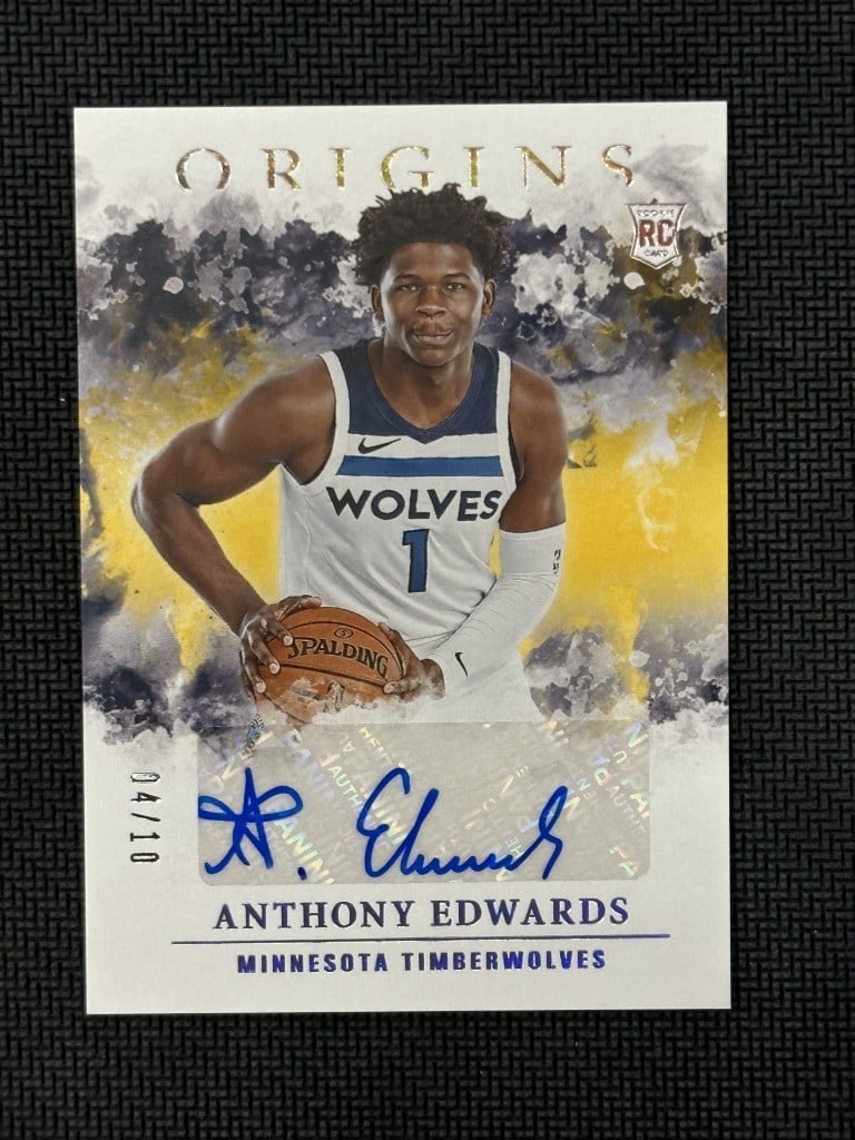 Anthony Edwards 2020-21 Panini Origins Gold Auto RC #RA-EDW 4/10 (1 of 2)
