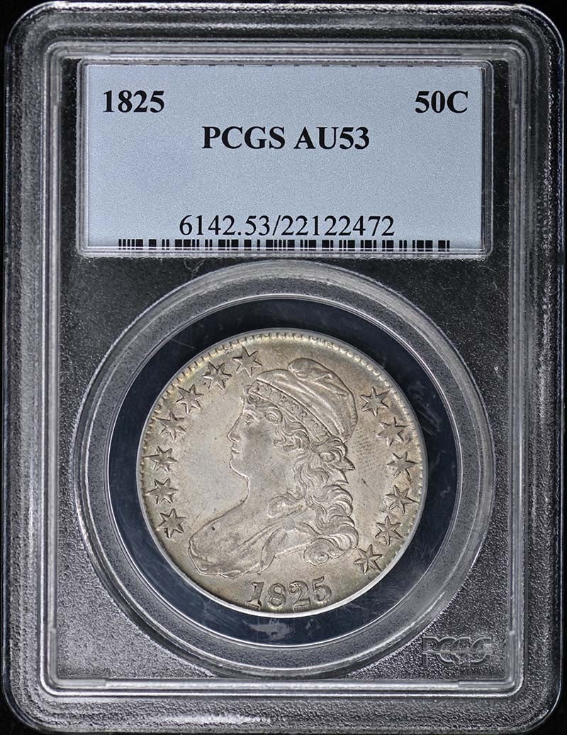 1825 Capped Bust Half Dollar PCGS AU53 Certified Coin (1 of 2)
