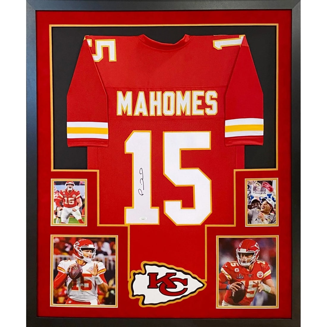 Patrick Mahomes Autographed Framed Jersey JSA Certified Kansas City Chiefs (1 of 3)