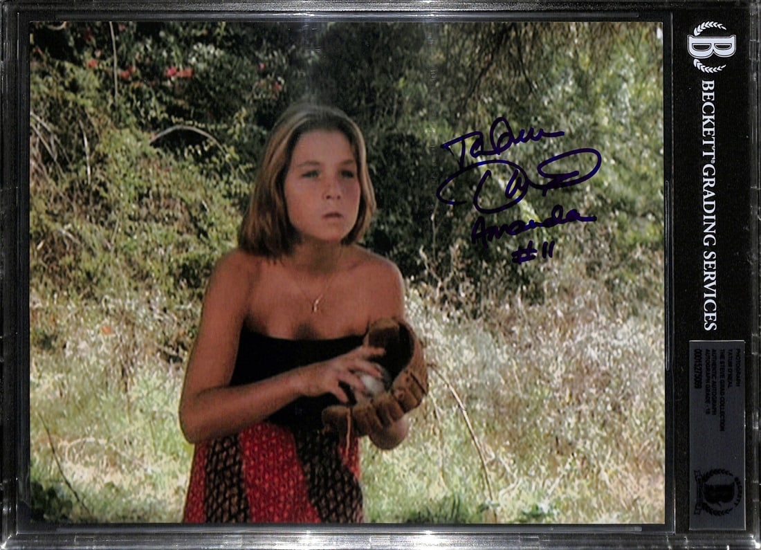 Tatum O'Neal Signed 8x10 Photo The Bad News Bears Beckett Grade 10: Tatum O'Neal Signed 8x10 Photo The Bad News Bears Beckett Grade 10 This item is an autographed 8x10 photograph of Tatum O'Neal as Amanda from the classic film "The Bad News Bears." The signature is re