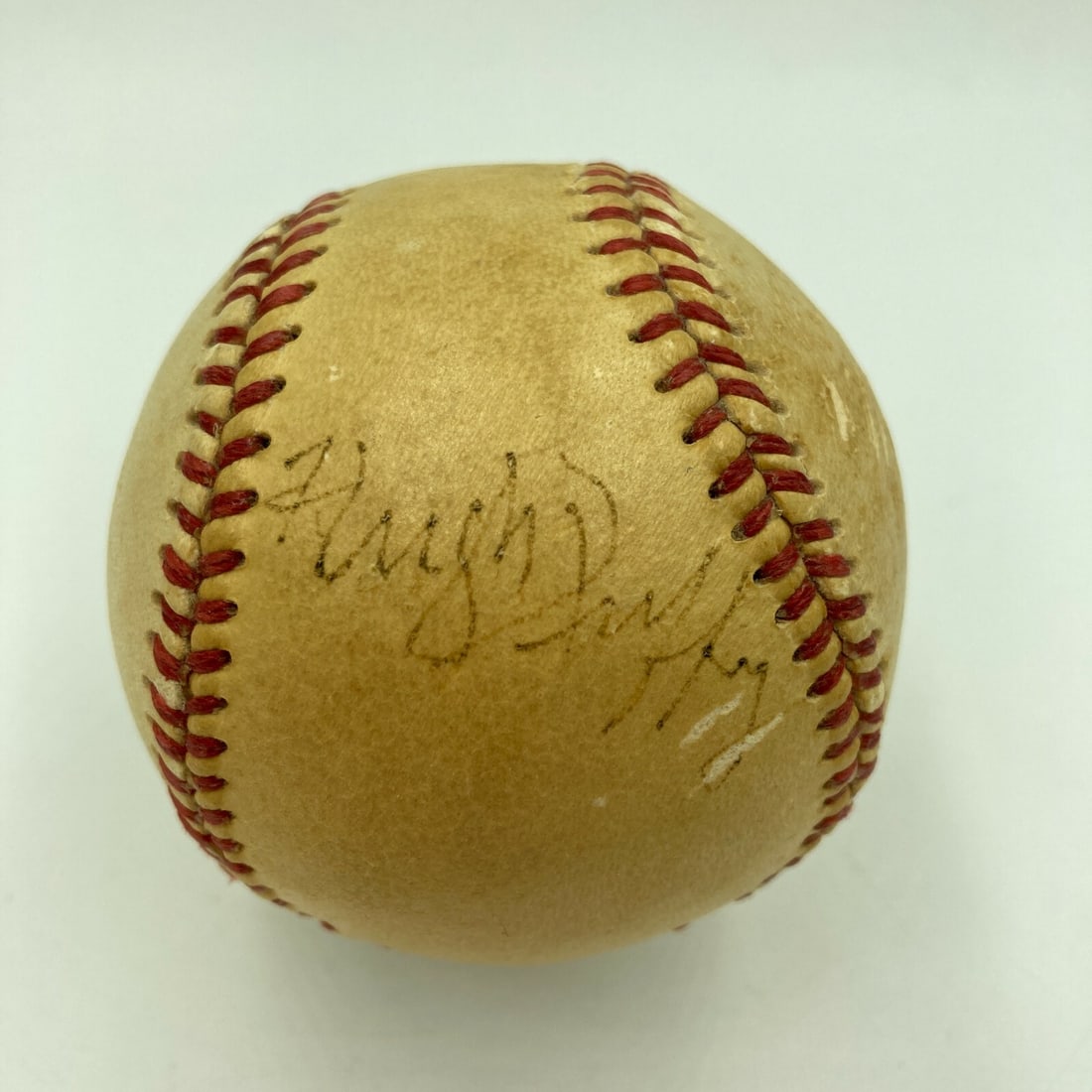 Hugh Duffy Signed 1940s American League Baseball PSA DNA COA Rare: Hugh Duffy Signed 1940s American League Baseball PSA DNA COA Rare This extraordinary Hugh Duffy single signed 1940's American League baseball is a rare collectible, with only two known to exist. Authe