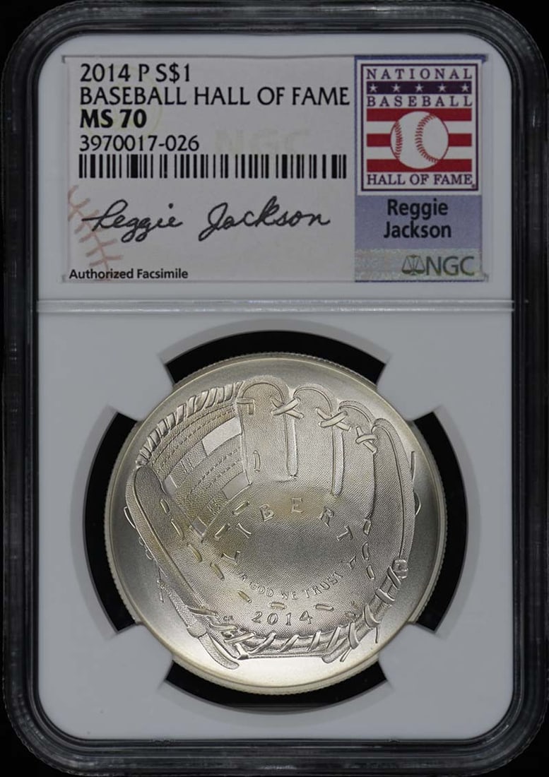 2014 P Baseball Hall of Fame S$1 Coin NGC MS70 Uncirculated (1 of 2)