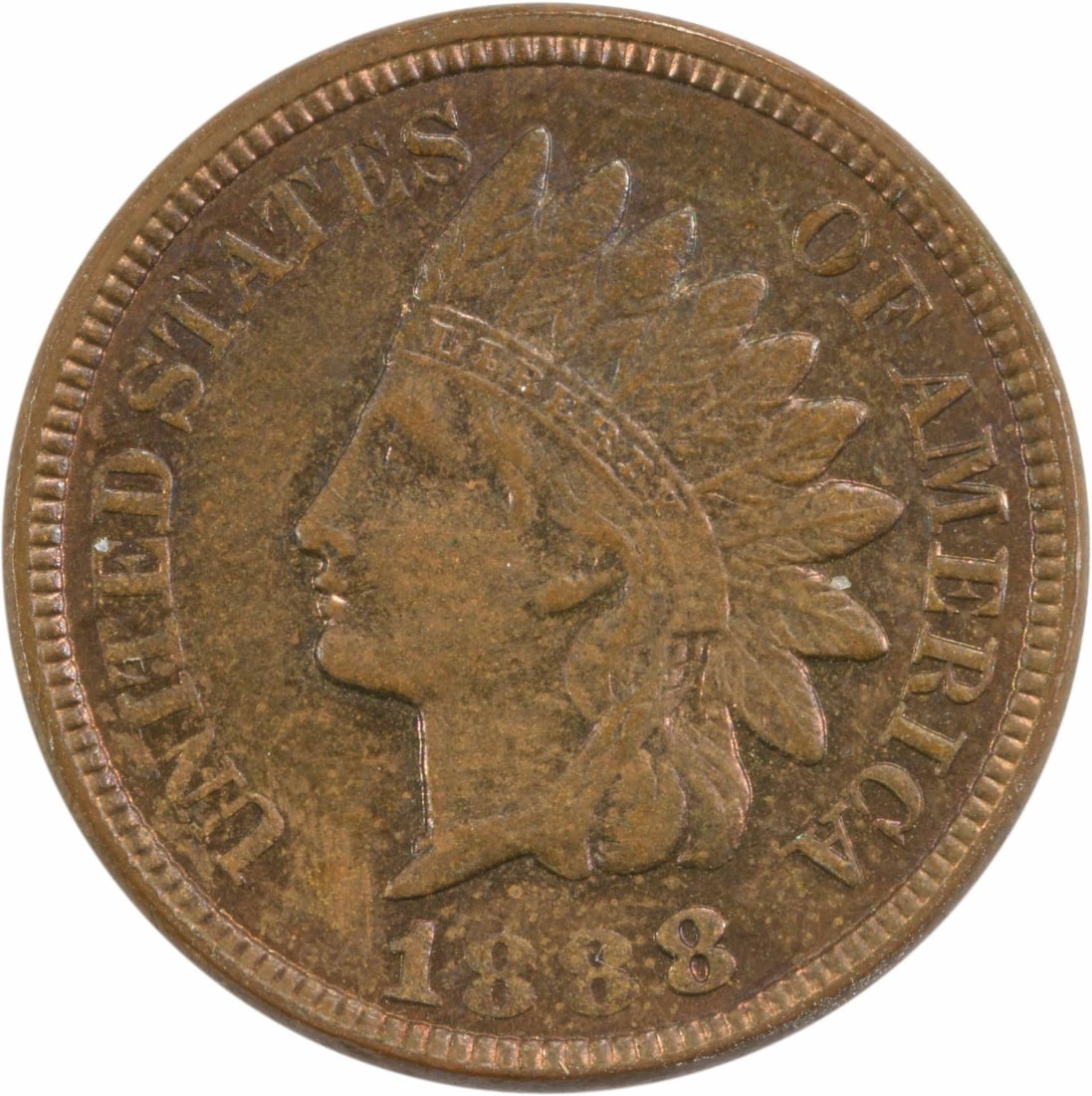 1888 Indian Head Cent Choice BU Copper Coin No Mint Mark (1 of 2)