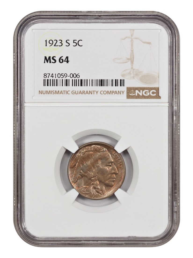 1923-S Buffalo Nickel NGC MS64 Uncirculated Better Date (1 of 4)
