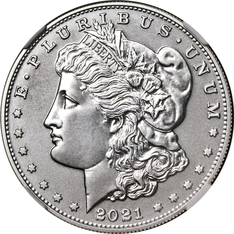 NGC MS70 2021 D Morgan Silver Dollar 100th Anniversary: NGC MS70 2021 D Morgan Silver Dollar 100th Anniversary This original 2021 'D' Morgan Silver Dollar commemorates the 100th anniversary of the Morgan Dollar. Struck at the Denver Mint and composed of .9