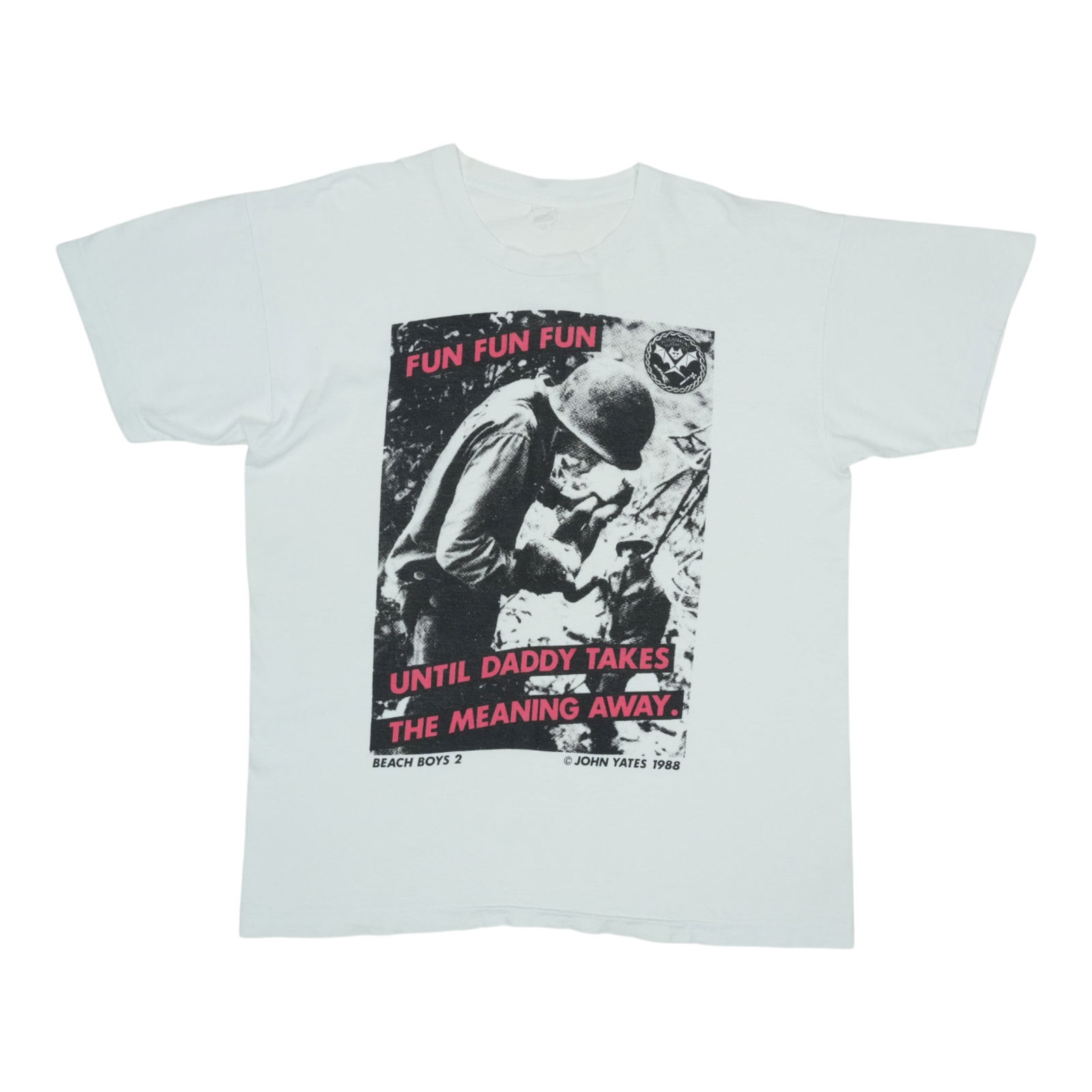 Vintage 1988 John Yates Alternative Tentacles White Cotton T-Shirt: Vintage 1988 John Yates Alternative Tentacles White Cotton T-Shirt This is an original vintage 1988 Alternative Tentacles John Yates Fun Shirt. It is not a modern reproduction and features no back gra