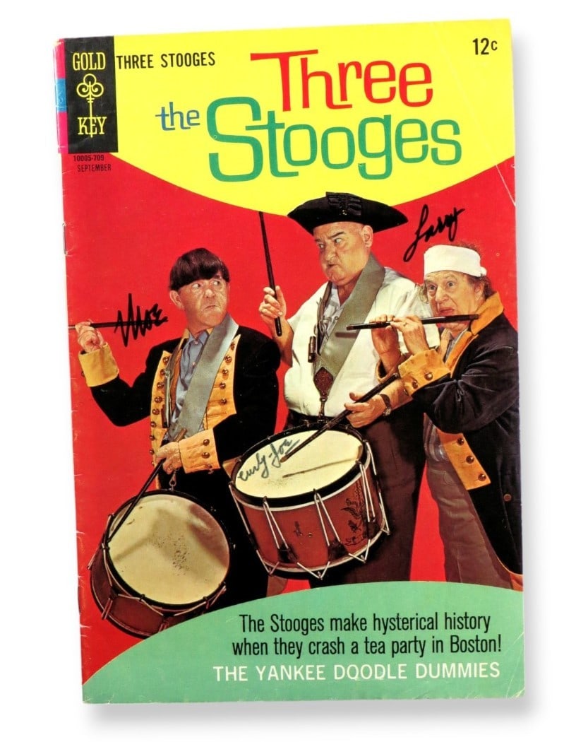 Three Stooges Autographed Comic Book Moe Howard Larry Fine Curly Joe JSA (1 of 5)