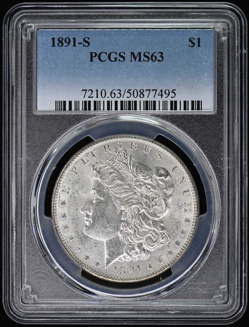 1891-S Morgan Dollar PCGS MS63 Uncirculated Coin (1 of 2)