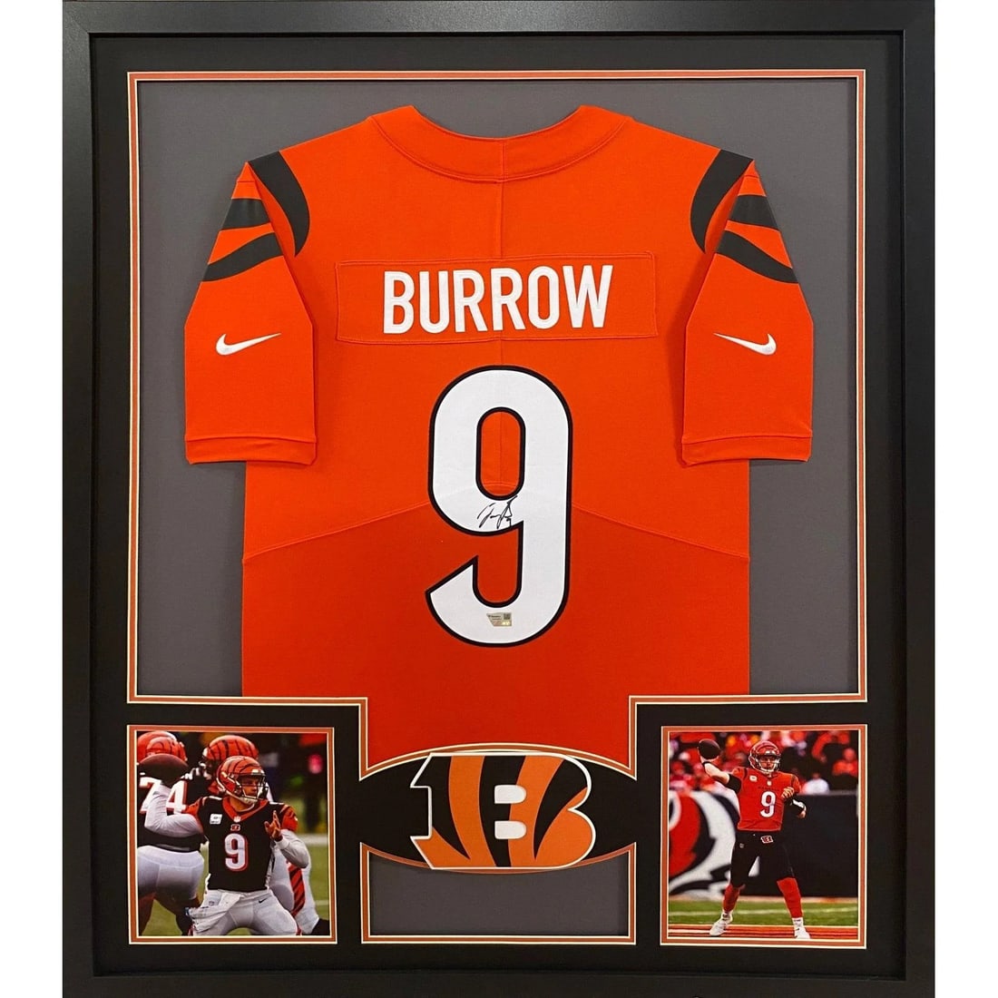 Joe Burrow Autographed Framed Jersey Cincinnati Bengals Fanatics Certified (1 of 3)