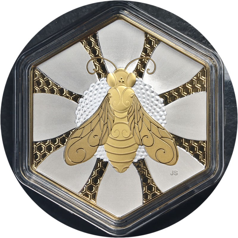 2025 Canadian $20 One Ounce .999 Silver Honey Bee Coin in OGP: 2025 Canadian $20 One Ounce .999 Silver Honey Bee Coin in OGP This 2025 Canada 1 Ounce Silver $20 Nature's Delight: The Honey Bee coin is composed of .999 fine silver and comes in its original governm