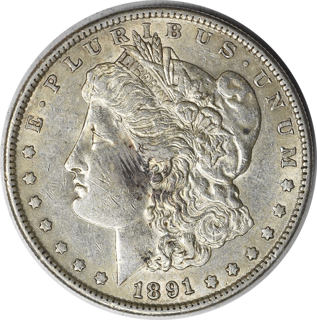 1891-S Morgan Silver Dollar AU Uncertified 90% Silver San Francisco Mint (1 of 2)
