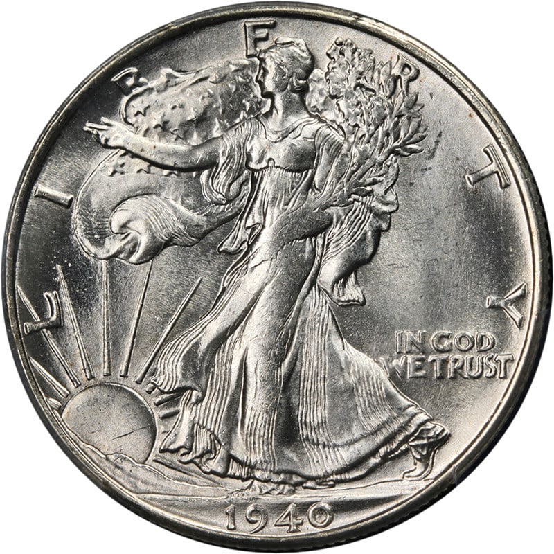 1940-S Walking Liberty Half Dollar PCGS MS65 Blast White Quality (1 of 4)